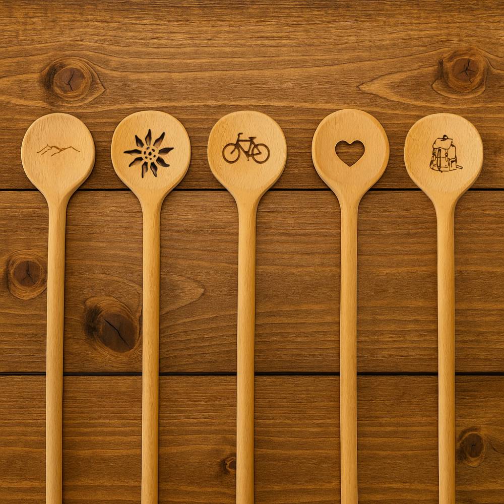 Holz Kochlöffel mit Motiv – Hoamat Gfui