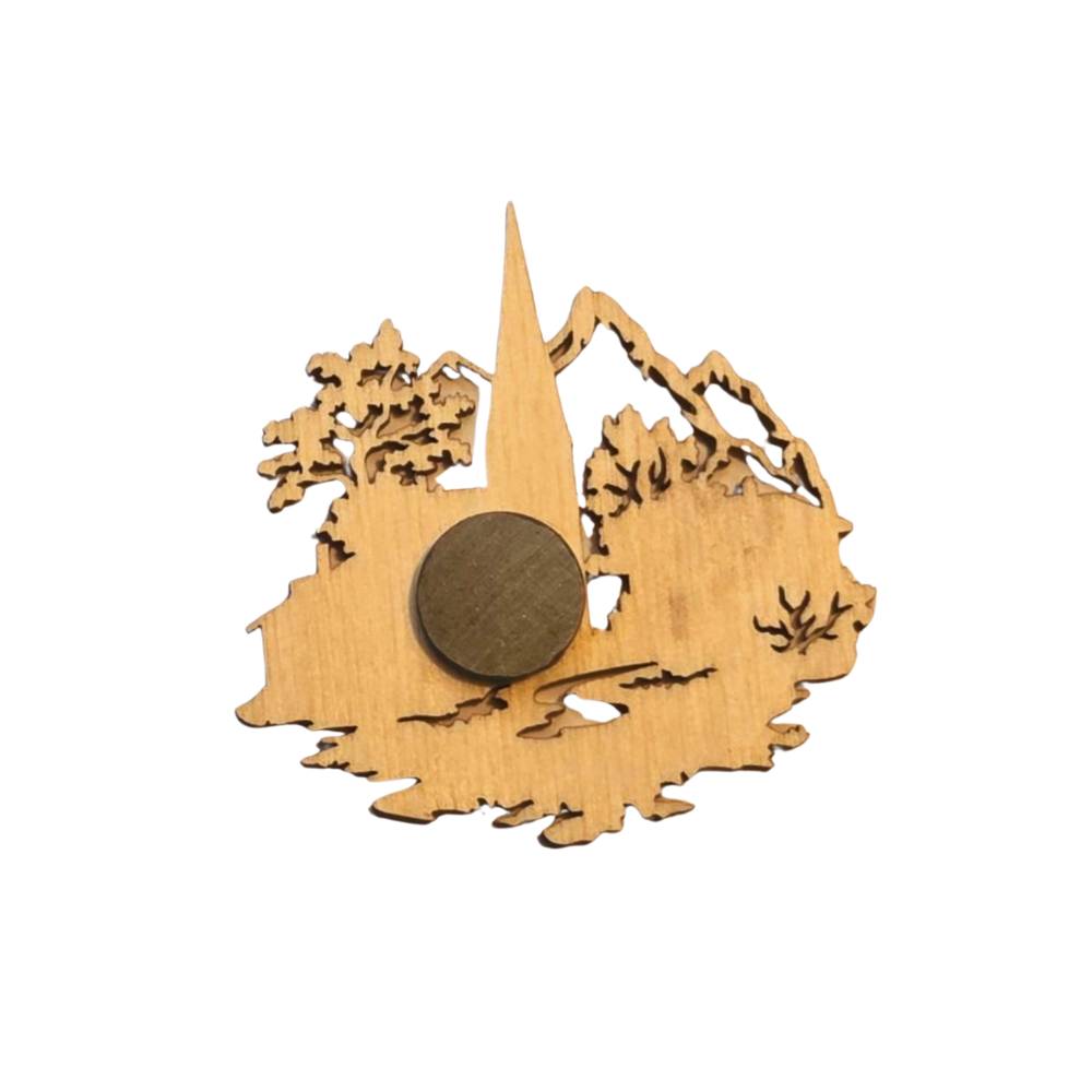 Hoamat Gfui Holz Magnet von hinten