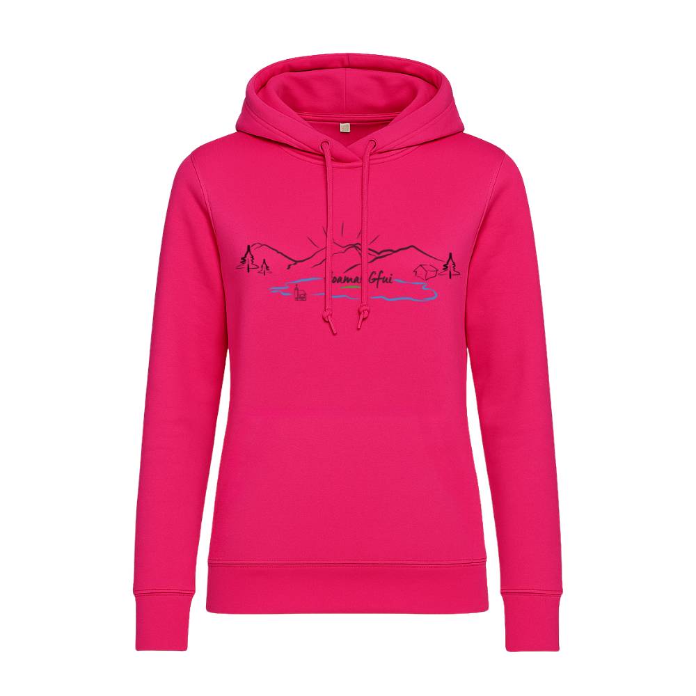 Hoamat Gfui Pullover in pink mit Logo