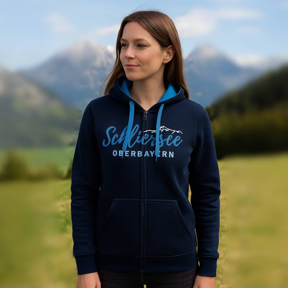Damen Schliersee Zip-Hoodie | blau