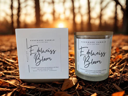 Edelweiss Bloom – Alpen-Duftkerze mit reiner Eleganz